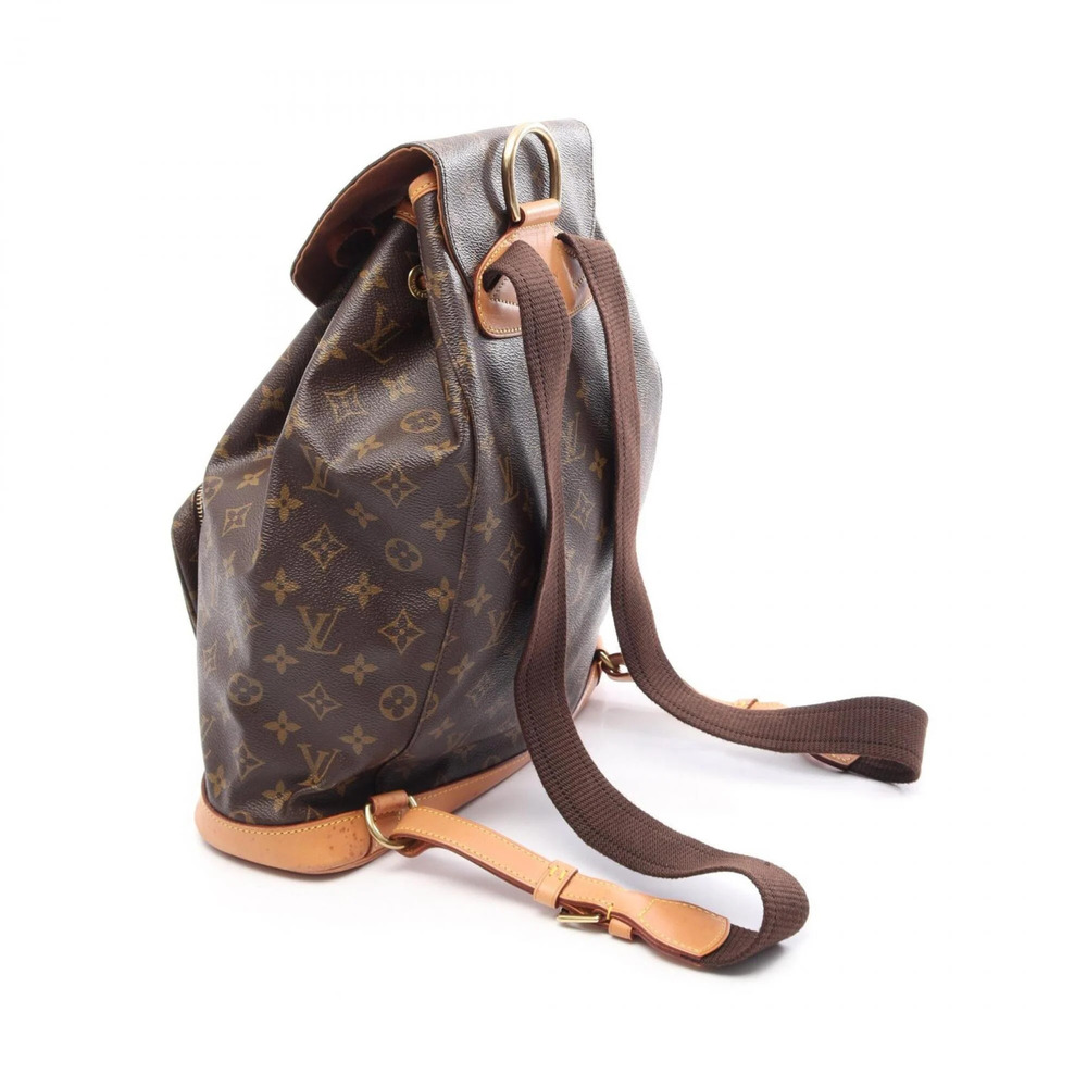LOUIS VUITTON Brown Monogram Leather Backpack - Picture 2 of 14